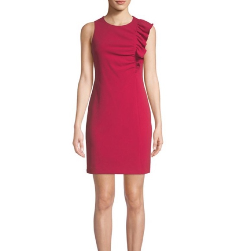 NWT Vince Camuto red ruffle dress Sz 6